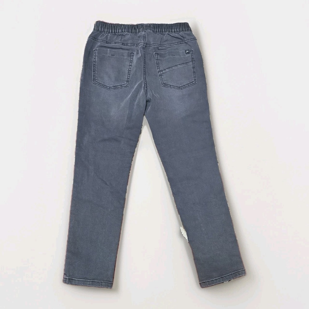 Art Class Boys Super Skinny Jeans Washed Black Gray Stretch Drawstring Size 12 - Picture 4 of 6